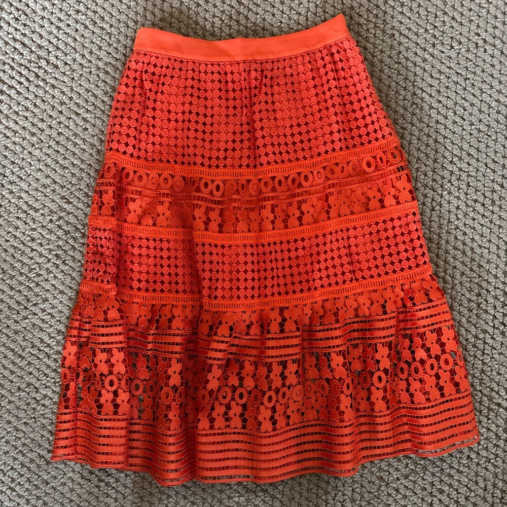 Diane von Furstenberg orange skirt Size 6